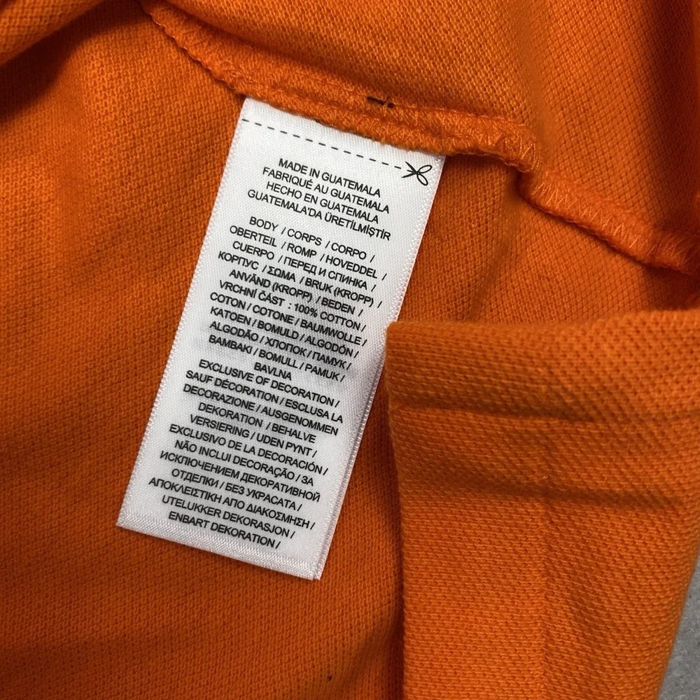 Polo Ralph Lauren Polo Shirt Mens Large Orange Classic Fit Short Sleeve Pony